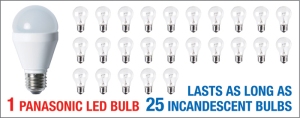pana bulb vs incandescent bulb
